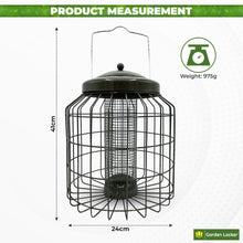 Load image into Gallery viewer, Large Heavy Duty Squirrel Proof Peanut Bird Feeder for Outdoor Garden use - Mocha Brown