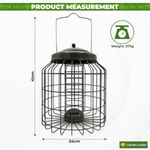 Load image into Gallery viewer, Large Heavy Duty Squirrel Proof Suet Bird Feeder for Outdoor Garden use - Mocha Brown