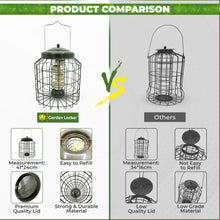 Load image into Gallery viewer, Large Heavy Duty Squirrel Proof Suet Bird Feeder for Outdoor Garden use - Mocha Brown