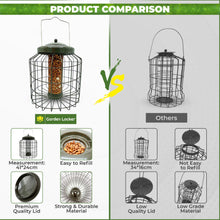 Load image into Gallery viewer, Large Heavy Duty Squirrel Proof Peanut Bird Feeder for Outdoor Garden use - Mocha Brown