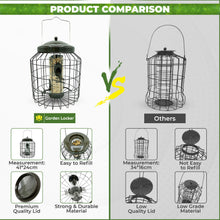 Load image into Gallery viewer, Large Heavy Duty Squirrel Proof Seed Bird Feeder for Outdoor Garden use - Mocha Brown