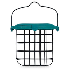 Load image into Gallery viewer, Garden Suet Bird Feeder with Plastic Flip Top Lid, Galvanised Steel Cage &amp; Hanger - for Outdoor Bird Feeding
